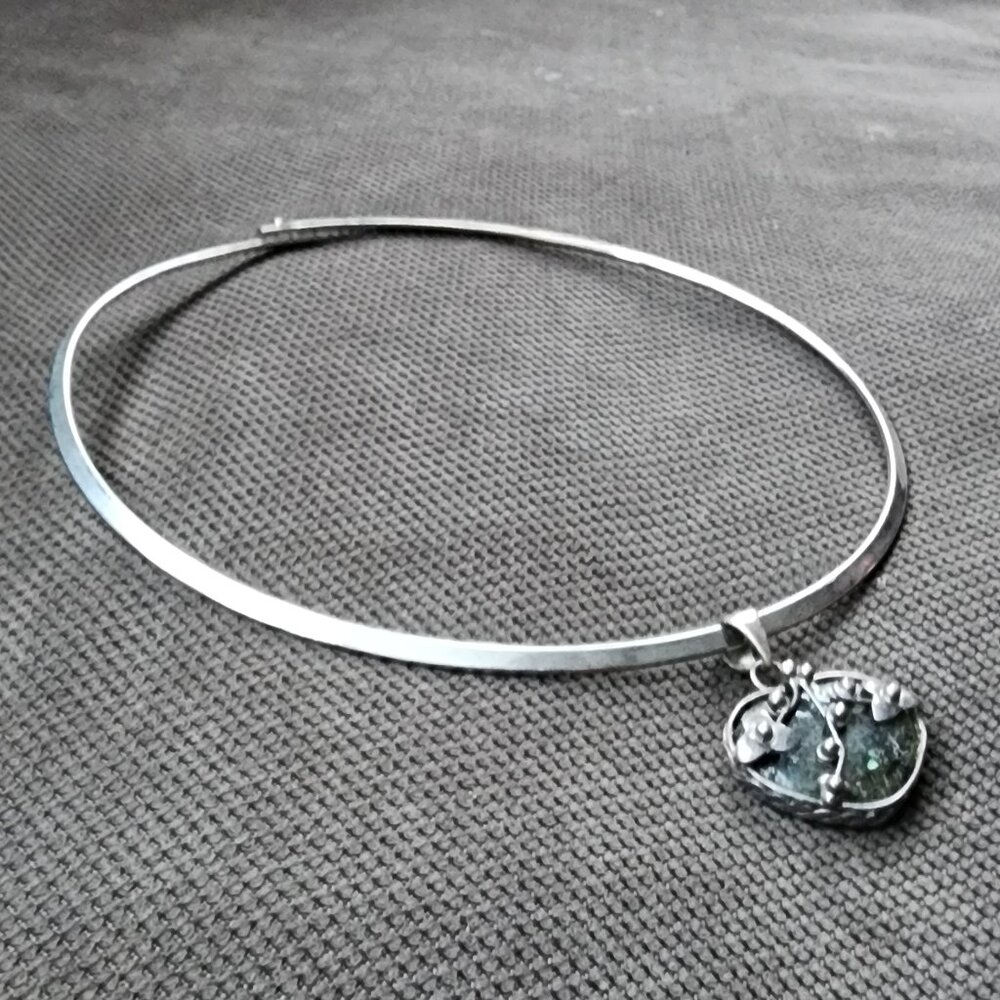 Etsy Floating Heart Bangle Necklace